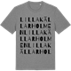 Mid Heather Gray t-shirt med Lilla Källarholmen ordlek t-shirt
