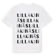 White t-shirt med Lilla Kinäs ordlek t-shirt
