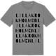Mid Heather Gray t-shirt med Lilla Krokholmen ordlek t-shirt
