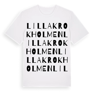 Lilla Krokholmen ordlek t-shirt – ekologisk bomull t-shirt från Pinshirt