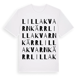 Lilla Kvarnkärr ordlek t-shirt – ekologisk bomull t-shirt från Pinshirt