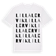 White t-shirt med Lilla Lervik ordlek t-shirt
