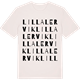 Vintage White t-shirt med Lilla Lervik ordlek t-shirt