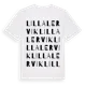 White t-shirt med Lilla Lervik ordlek t-shirt