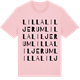 Pink Cotton t-shirt med Lilla Liljerum ordlek t-shirt