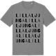 Mid Heather Gray t-shirt med Lilla Ljunga ordlek t-shirt