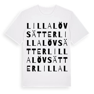 Lilla Lövsätter ordlek t-shirt – ekologisk bomull t-shirt från Pinshirt