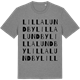 Mid Heather Gray t-shirt med Lilla Lundby ordlek t-shirt