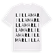 White t-shirt med Lilla Mar ordlek t-shirt