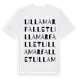 White t-shirt med Lilla Marfallet ordlek t-shirt
