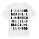 White t-shirt med Lilla Mönnerum ordlek t-shirt