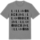Mid Heather Gray t-shirt med Lilla Mönnerum ordlek t-shirt