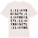Vintage White t-shirt med Lilla Myrnäset ordlek t-shirt