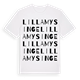 White t-shirt med Lilla Mysinge ordlek t-shirt
