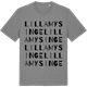 Mid Heather Gray t-shirt med Lilla Mysinge ordlek t-shirt