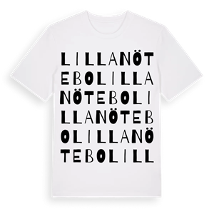 Lilla Nötebo ordlek t-shirt – ekologisk bomull t-shirt från Pinshirt