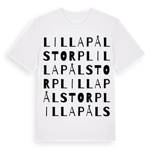 Lilla Pålstorp ordlek t-shirt – ekologisk bomull t-shirt från Pinshirt