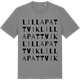 Mid Heather Gray t-shirt med Lilla Pattvik ordlek t-shirt