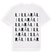 White t-shirt med Lilla Rå ordlek t-shirt