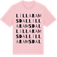 Pink Cotton t-shirt med Lilla Ramsdal ordlek t-shirt