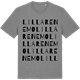 Mid Heather Gray t-shirt med Lilla Renemo ordlek t-shirt