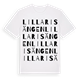 White t-shirt med Lilla Risängen ordlek t-shirt