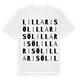White t-shirt med Lilla Risö ordlek t-shirt