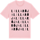 Pink Cotton t-shirt med Lilla Röja ordlek t-shirt
