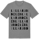 Mid Heather Gray t-shirt med Lilla Rundelen ordlek t-shirt