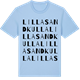 Blue Soul t-shirt med Lilla Sandkulla ordlek t-shirt