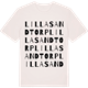 Vintage White t-shirt med Lilla Sandtorp ordlek t-shirt