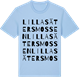 Blue Soul t-shirt med Lilla Sätersmossen ordlek t-shirt
