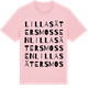 Pink Cotton t-shirt med Lilla Sätersmossen ordlek t-shirt