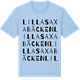 Blue Soul t-shirt med Lilla Saxabäcken ordlek t-shirt