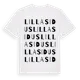 White t-shirt med Lilla Sidus ordlek t-shirt