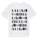 White t-shirt med Lilla Sjöhagen ordlek t-shirt