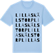 Blue Soul t-shirt med Lilla Skälstorp ordlek t-shirt