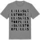 Mid Heather Gray t-shirt med Lilla Skälstorp ordlek t-shirt