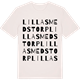 Vintage White t-shirt med Lilla Smedstorp ordlek t-shirt