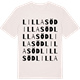 Vintage White t-shirt med Lilla Söd ordlek t-shirt