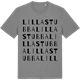 Mid Heather Gray t-shirt med Lilla Stubba ordlek t-shirt