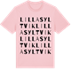 Pink Cotton t-shirt med Lilla Syltvik ordlek t-shirt