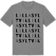 Mid Heather Gray t-shirt med Lilla Syltvik ordlek t-shirt