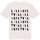 Vintage White t-shirt med Lilla Syltvik ordlek t-shirt