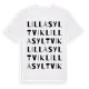 White t-shirt med Lilla Syltvik ordlek t-shirt