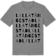 Mid Heather Gray t-shirt med Lilla Tångestad ordlek t-shirt