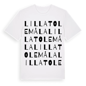 Lilla Tolemåla ordlek t-shirt – ekologisk bomull t-shirt från Pinshirt
