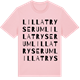 Pink Cotton t-shirt med Lilla Tryserum ordlek t-shirt