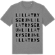 Mid Heather Gray t-shirt med Lilla Tryserum ordlek t-shirt