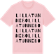 Pink Cotton t-shirt med Lilla Tunnebo ordlek t-shirt